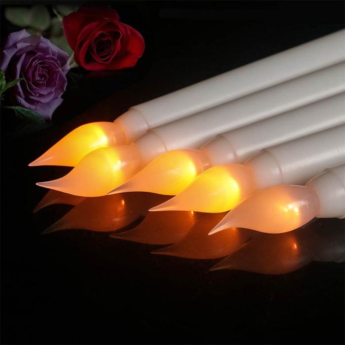 6PCS Lilin LED - Lilin Baterai Panjang - Lampu Elektrik Lilin - Lilin Lampu - Dekorasi Rumah