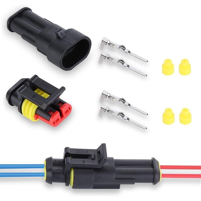 780pcs/set Soket Socket Konektor Kabel 1 - 6 Pin Anti Air dengan Skun Sambungan Kabel untuk mobil mo