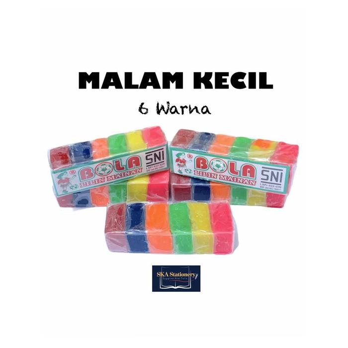 Lilin Mainan/Malam/Plastisin/Playdough Kecil 6 warna (Pak)