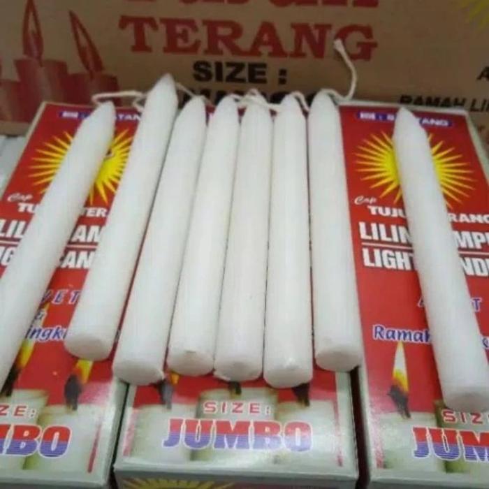(8batang)LILIN LAMPU |LIGHT CANDLE CAP 7 TERANG JUMBO DAN BOOMBER