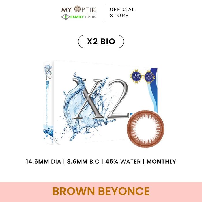 X2 Bio Brown Beyonce Monthly Softlens Warna
