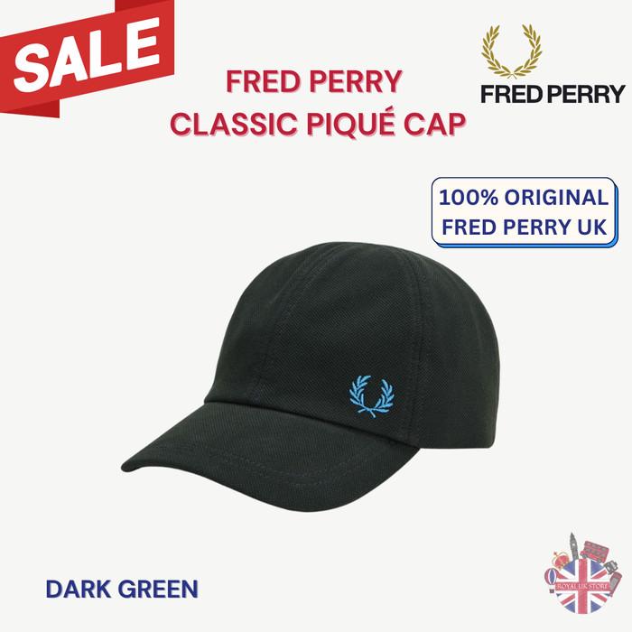 Fred Perry Classic Pique Cap/Hat/Topi Baseball [100% Original Fred Perry Uk]