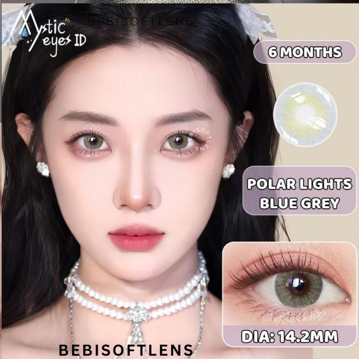 (Bisa COD) Softlens MYSTIC EYES POLAR LIGHTS 14.2MM Softlens Normal , Softlens Minus , Softlens Grey