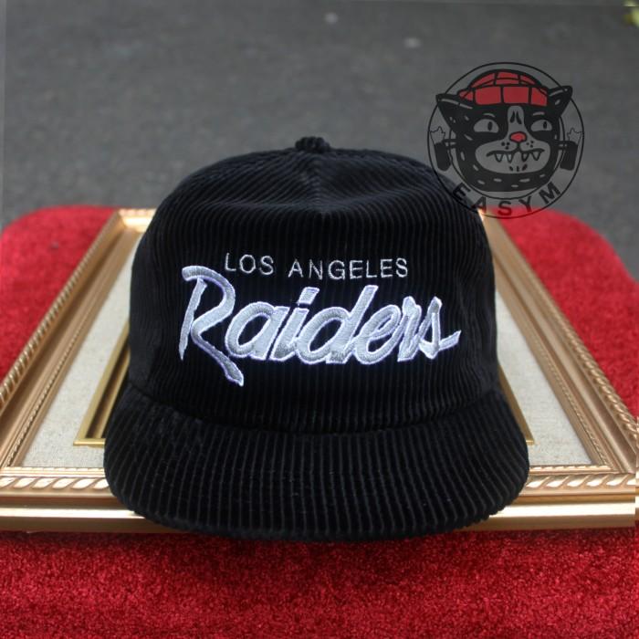 Los Angeles Raiders Nfl Script Corduroy Hat