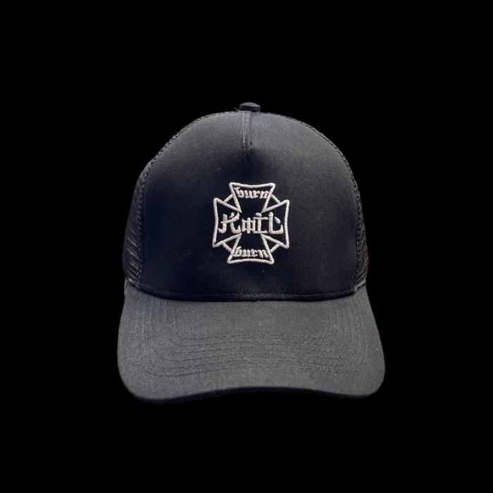 Koil Band Merchandise Original Topi Trucker Jaring Koil Burn