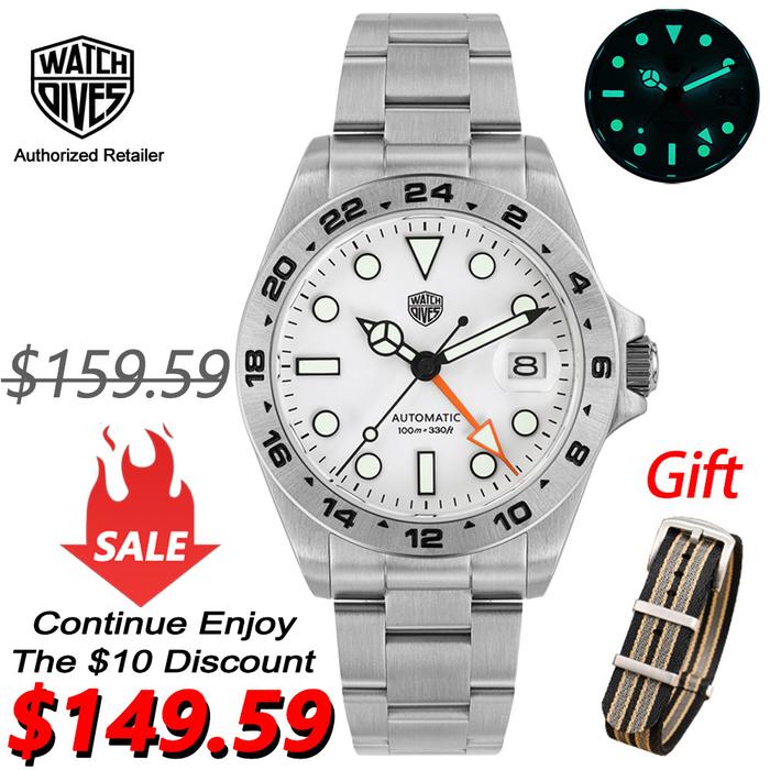 Best Seller Watchdives WD16570 39mm Automatic Mechanical Watch GMT Watches Sapphire Crystal with Cle
