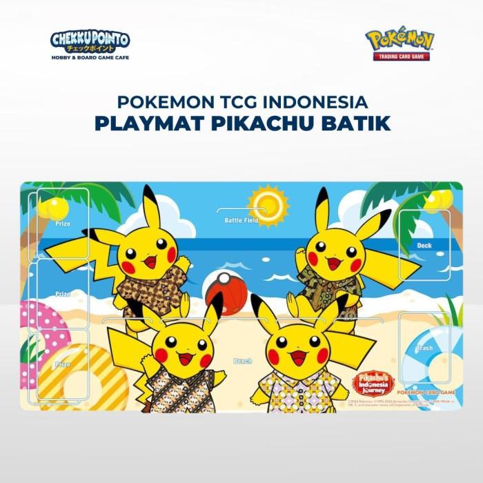 Limited!, Pokemon Tcg Indonesia - Playmat Pikachu Batik