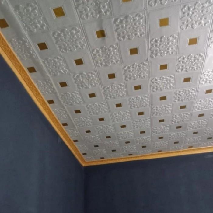 Terbaru Laris!, Paket Wallpaper Foam 3D Peredam Panas Dan Suara Pada Dinding Dan Plafon Motif Batik 