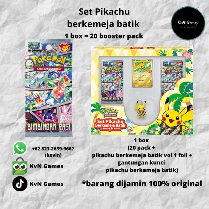 Terbaru, Set Pikachu Berkemeja Batik Box - Pokemon Tcg Indonesia