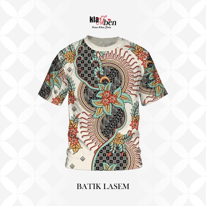 New Trend!, Klamben Kaos Oblong Modern Dewasa Batik Lasem Putih Tulang