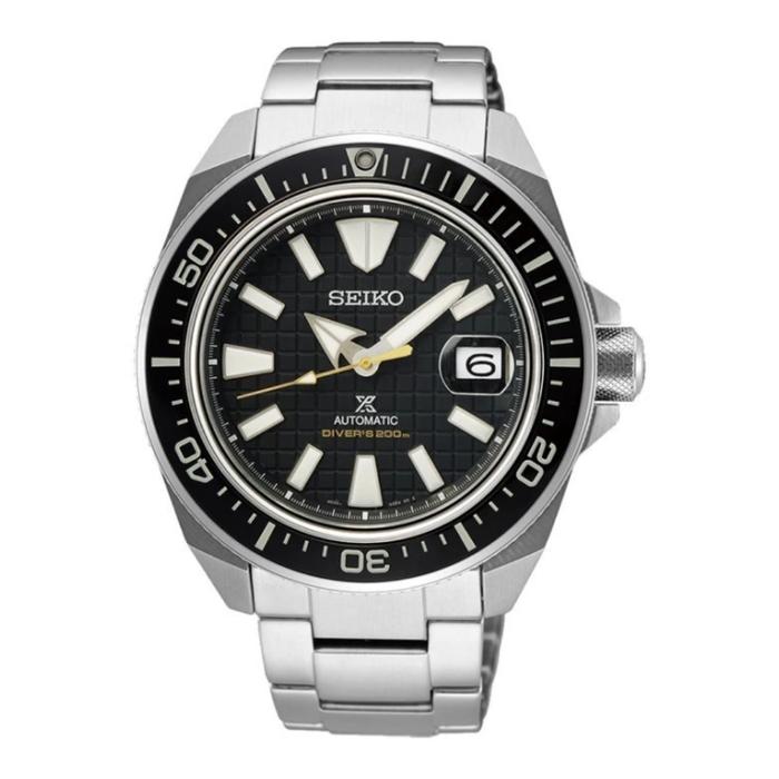 JAM TANGAN PRIA SEIKO PROSPEX AUTOMATIC SRPE35K1 SEA KING SAMURAI BLACK DIAL STAINLESS STRAP
