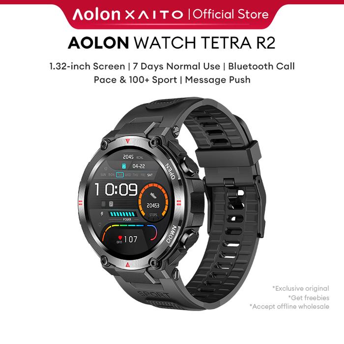 Aolon Tetra R2 Smartwatch Waterproof IP68 Bluetooth Call Jam Tangan Pria Sleep Heart Rate Blood Pres