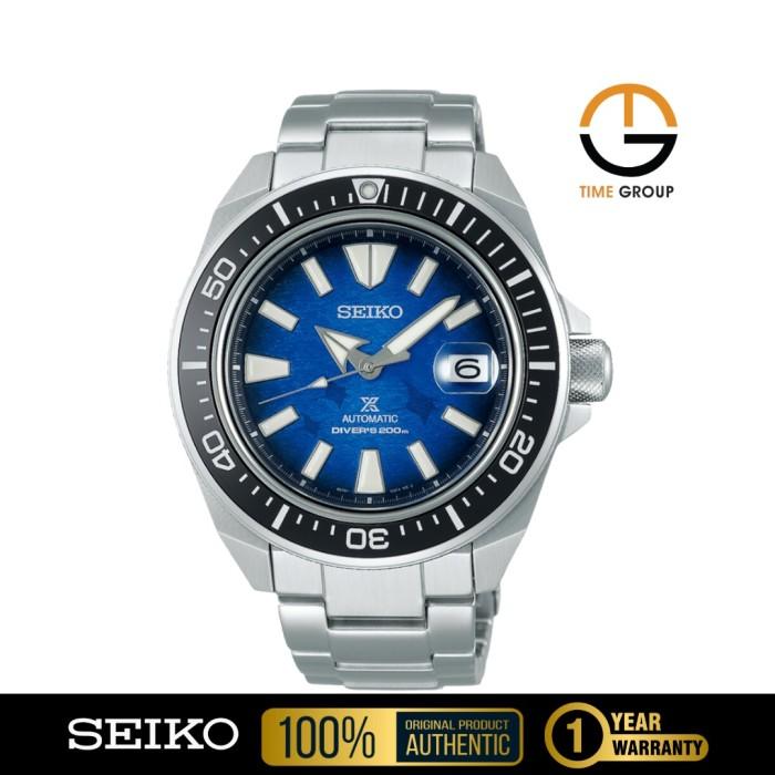 JAM TANGAN PRIA SEIKO PROSPEX SEA SRPE33K1 AUTOMATIC KING SAMURAI MANTA RAY SILVER BLUE STAINLESS ST