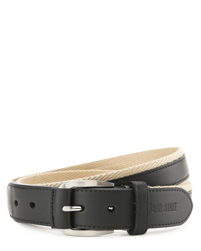 Urban State - Canvas Lux Pin Buckle Top Grain Leather Belt - Ack Terbaru