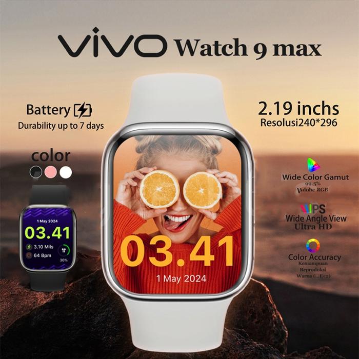 VIVO 2024 Original SmartWatch S9 PRO MAX S 1.99 "HD Full Touch Screen Bluetooth Call Waterproof Andr