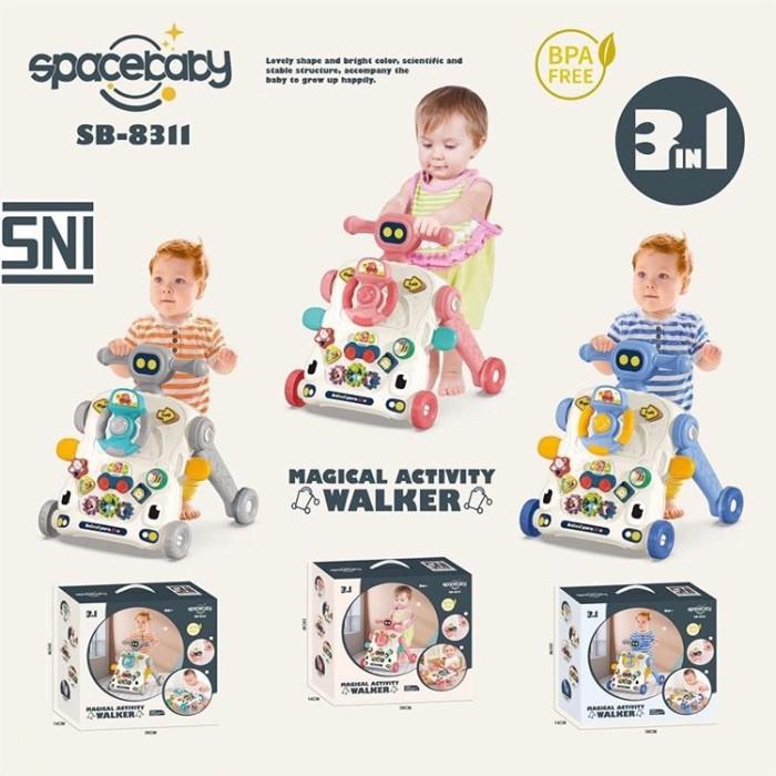 Activity Walker Spacebaby 3in1 Push Walker