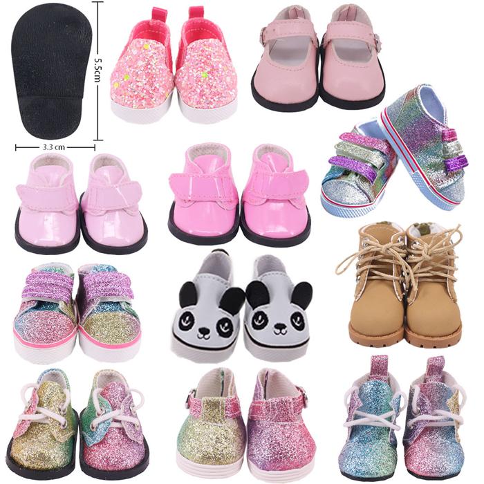 5cm Doll Shoes Sequin Shoes Boots For 14.5 Inch American Doll&32-34 Cm Paola Reina Doll&1/6 BJD Blyt