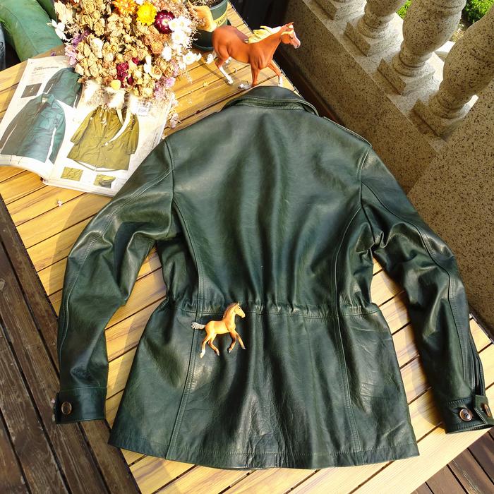 Men'S Genuine Leather M43 Field Jacket Horsehide Loose Military Army