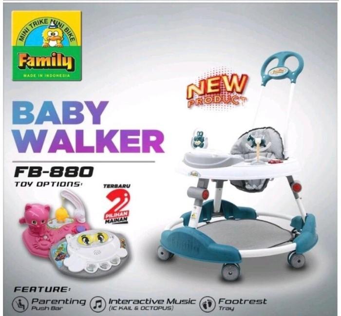 Baby Walker FAMILY Ban Karet Kursi Belajar Jalan Kereta Bulat Bayi