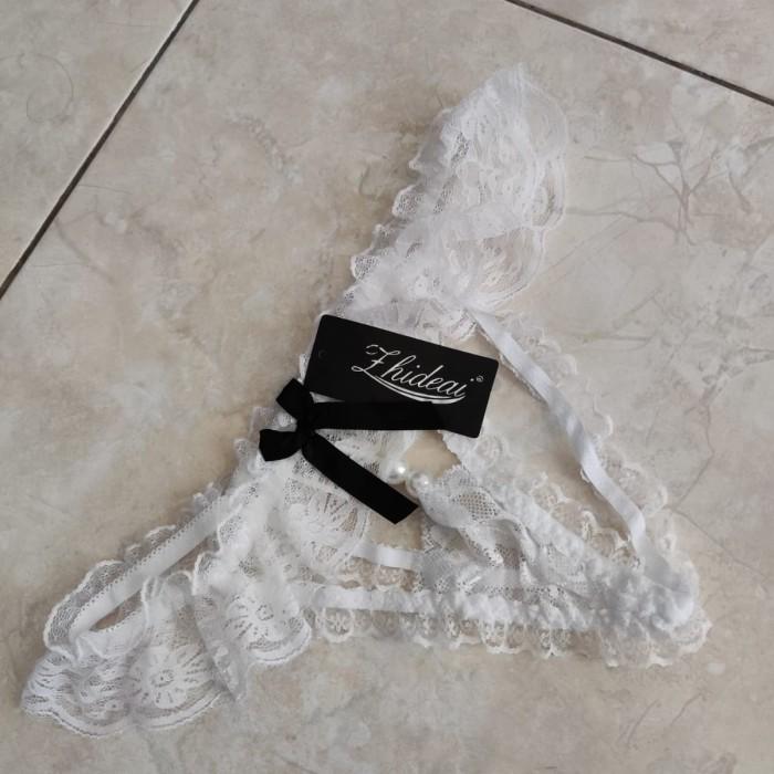Spesial Produk Pilihan Cd Celana Dalam Wanita Gstring G String Thong Lace Renda Bunga Mutiara Pasti