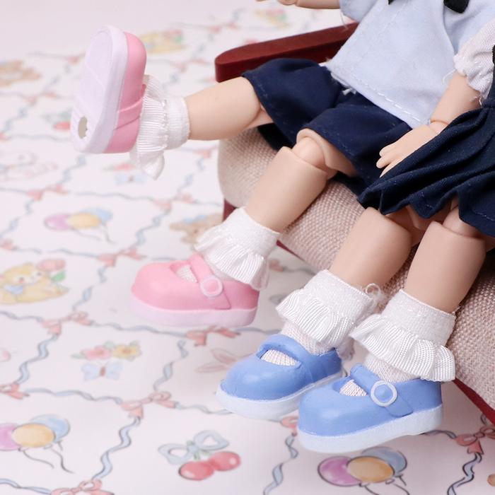 Plastic OB11 Student Shoes Obitsu 11 Doll Shoes ob11 Doll Pointy Toe Shoes Diy Toys For dod Ddf Body