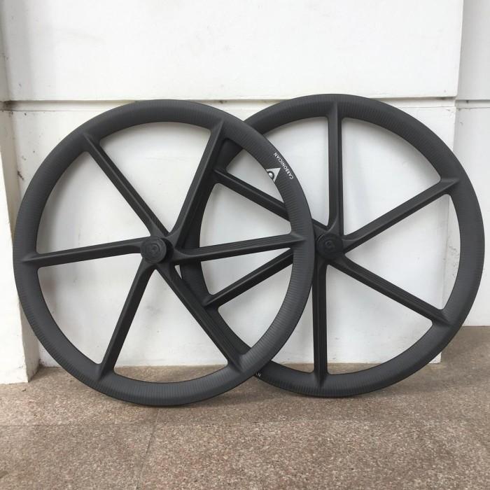 Wheelset Road Bike Gravel Bike 700c Carbonician 6 Spoke Thru Axle TA