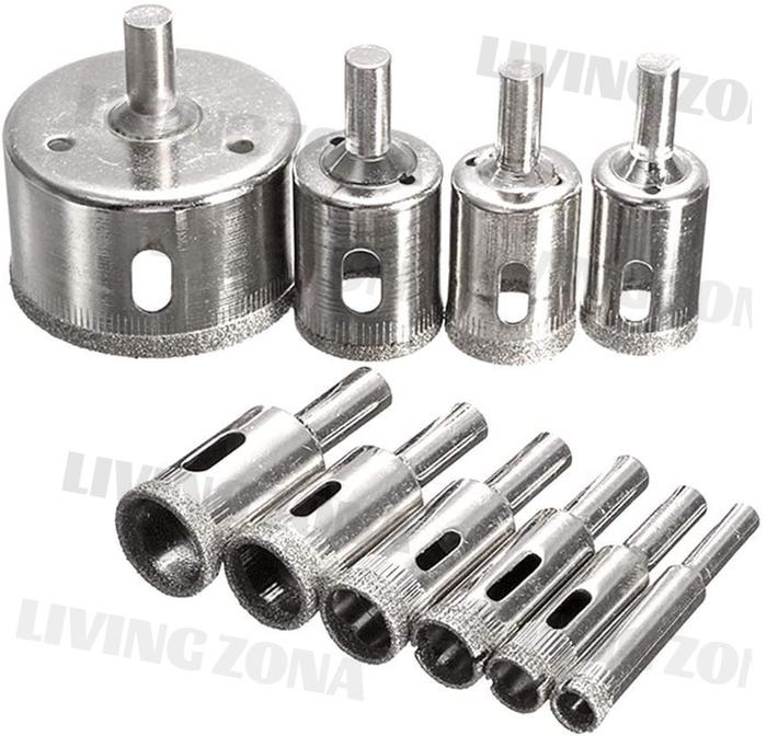 20/15/10PCS set mata bor kaca keramik granit marmer batu porselen diamond hss holesaw pelubang/mata