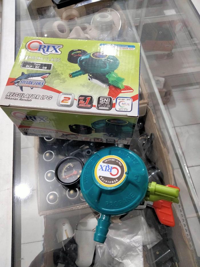 Regulator Gas 3Kg Anti Bocor Pengunci Ganda Orix OLP 6C-GB Meter SNI