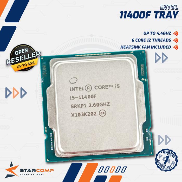 INTEL Core i5 11400F TRAY 6 Core 12 Threads Processor LGA 1200 Inc HSF