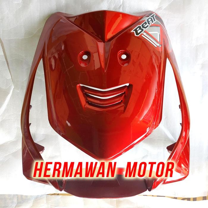 Tameng Honda Beat Karbu Tahun 2009-2010-Merah Plus Striping