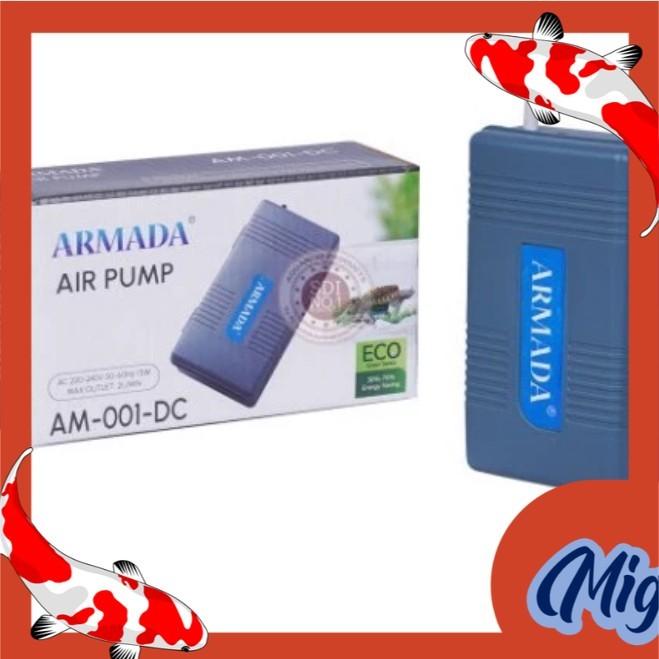 Pompa udara aerator batere dc ARMADA AM 001 DC 1 lubang portable