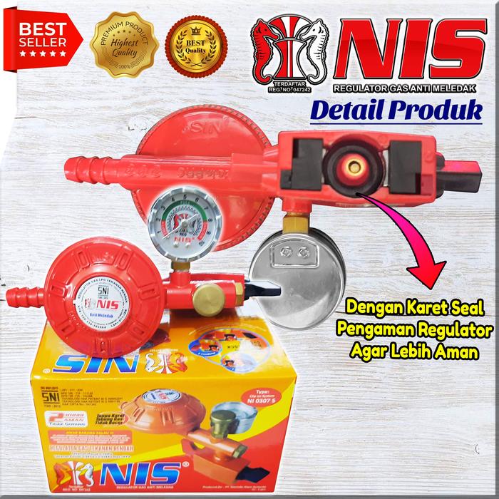 REGULATOR ROBOT NIS Double Lock +Tombol Release Gas + Ampere