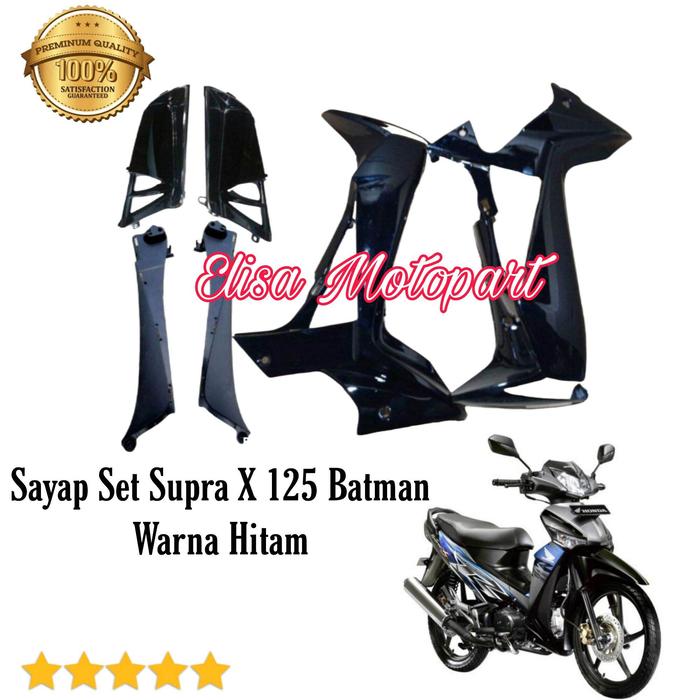 Sayap Depan Set Supra X 125 Batman / Cover Sayap Supra X 125 Batman / Sayap Batman / Tebeng Depan Ba