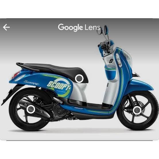 Sayap tebeng kap depan samping scoopy fi K16 2013 2016 satu set Biru glossy