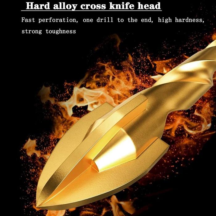 5pcs Mata Bor Tombak Keramik Multifungsi Mata Bor Kaca Keramik Mata Bor Silang Granit Cross Drill B