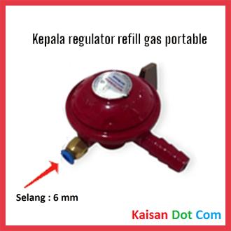 Regulator + Nepel / Alat isi Ulang Gas Portable / Gas Kaleng - Kaisan Dot Com