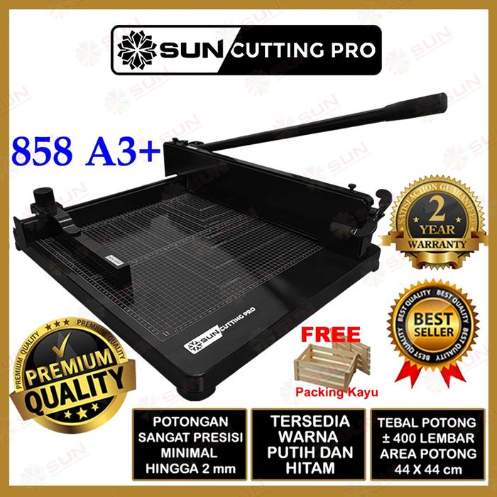 Mesin Pemotong Kertas 1 rim A3 858 Kualitas Super Premium Garansi 2 Tahun ( Alat Potong Kertas / Pap