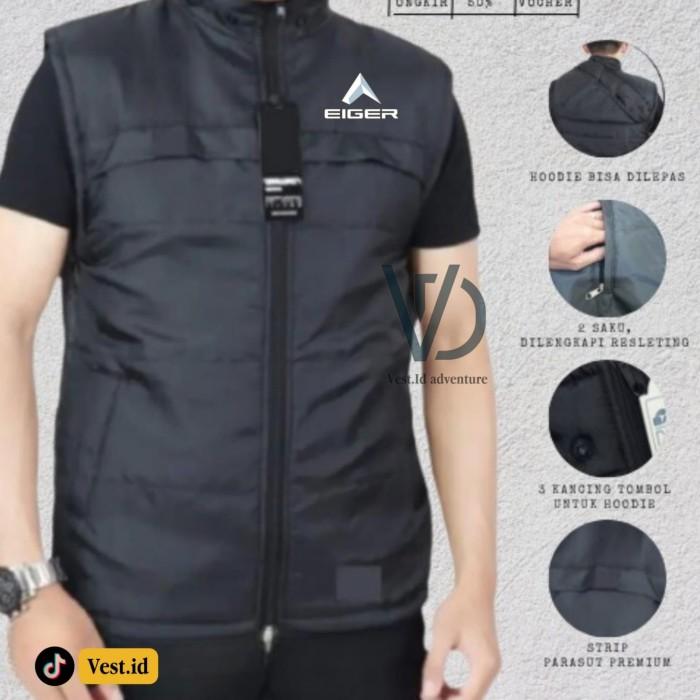 Rompi  Patrasut Eiger bikers/Rompi Outdoor/Rompi Ojol/Rompi Touring/Rompi Komunitas - Army Eiger, M 