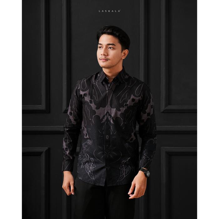 (Langsung Proses) Laskala Batik Premium Slimfit Timika K12A607 Pasti Diskon Grab/Gosend