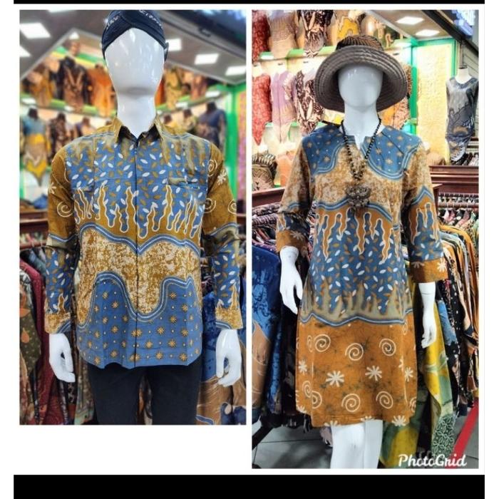 (Langsung Proses) Dress Batik Batik Qistina Couple Batik Seragam Batik Pasti Diskon Grab/Gosend