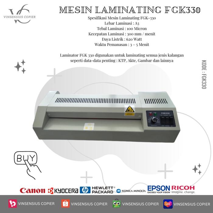 (LANGSUNG READY DAN SIAP KIRIM) MESIN LAMINATING FGK330 (BISA INSTAN DAN GOSEND)