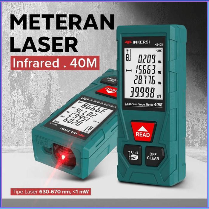 PENGIRIMAN CEPAT INKERSI Meteran Laser Digital Electronic Accuracy Ruler Infrared 40M KE40S / metera