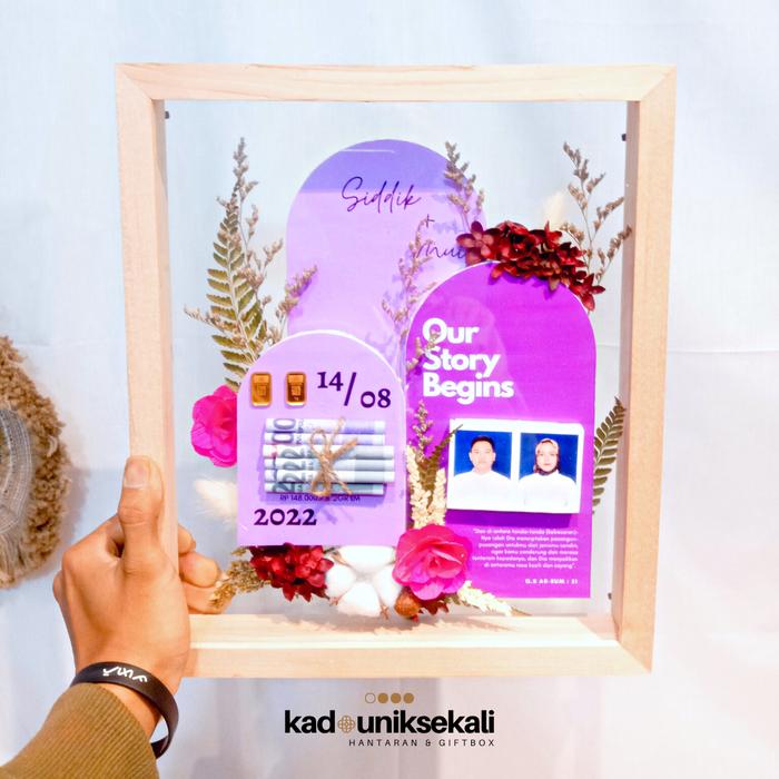 Mahar Rustic 3D Double Akrilik - Mahar Jumbo Wedding & Engagement