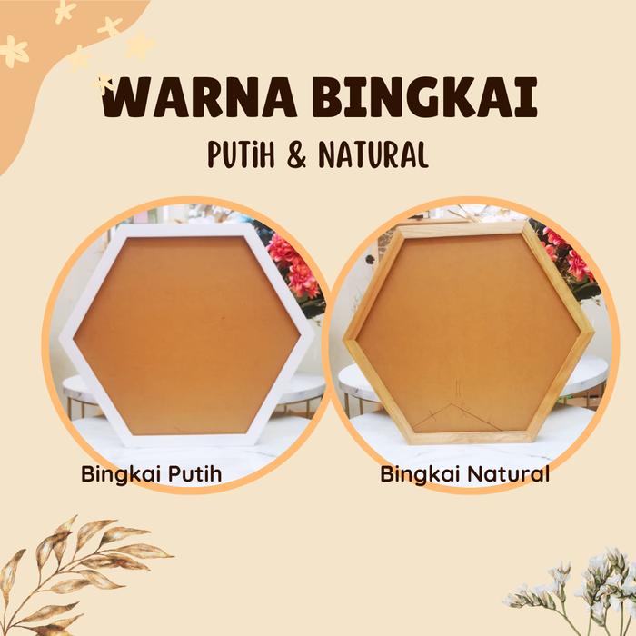 Mahar Pernikahan Akrilik Timbul Gold Bingkai Kayu 3D/Frame Mahar