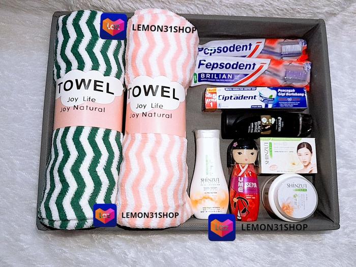 PAKET SESERAHAN SHINZUI / HANTARAN COUPLE HANDUK MANDI MURAH PARCEL MAHAR PERNIKAHAN HANDUK MIKCROFI