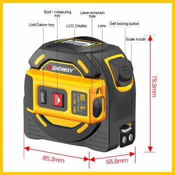 Meteran Laser Pengukur Jarak Distance Meter Dual 40M / meteran konvensional dan laser sekaligus / me