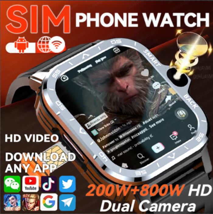 4G/5G PGD Smart Watch Dual Camera 64GB 16GB Memory GPS WiFi IP67 Waterproof Telephone SIM Card Smart