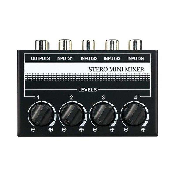 Stero Professional Ultra-Compact Mini Mixer Amplifier 4 Channel - Cx400 Audio Mixer