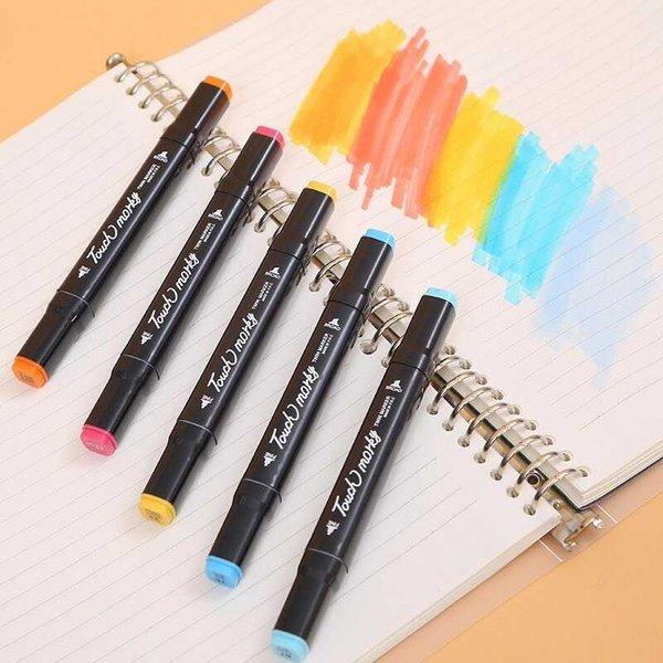 Touch Spidol Dual Side Fine Art Brush Pen Art Marker Set 48 Pcs - Hl0270 Spidol Set Art Set Alat Men