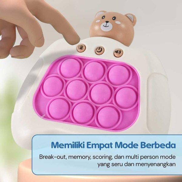 Quick Mainan Pop It Elektrik Gopher Bear Game Console 3Rd Generation - Q3 - Multiwarna - Pop It Elek